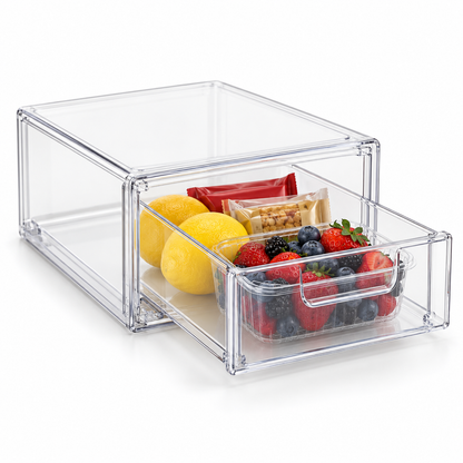 🧊 Fridge Organizer | Clear Storage Drawer Design | Kitchen & Refrigerator Use | Home Organization Essential