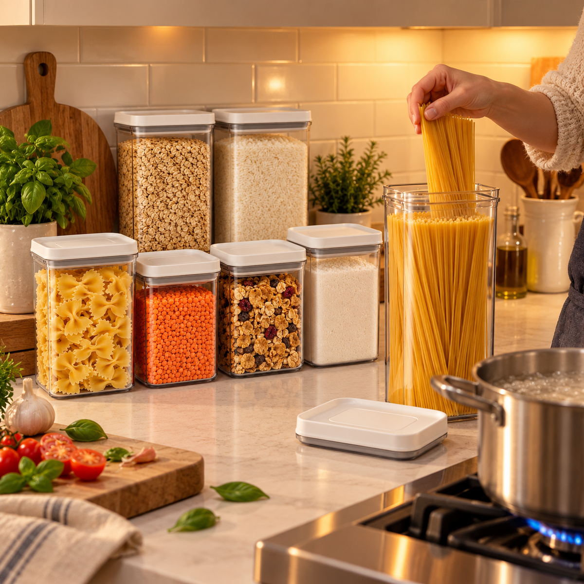 Pantry Storage | Plastic | Kitchen | Home Cooks | Clean Lines