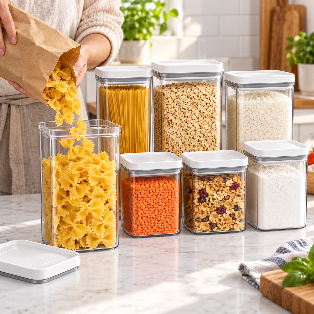 Pantry Storage | Plastic | Kitchen | Home Cooks | Clean Lines
