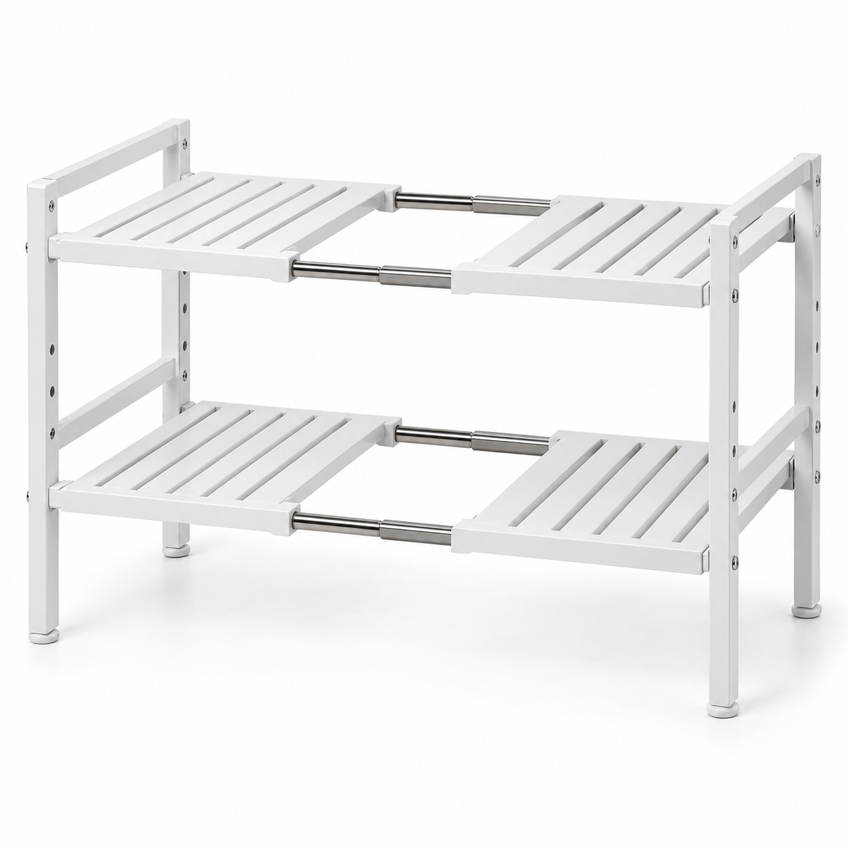 🧺 Space-Saving Organizer | Adjustable Storage Rack | Kitchen & Bathroom Use | Homeowners & Families